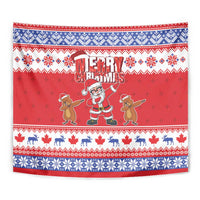 Canada Christmas Tapestry Dabbing Santa Groundhog Funny Style LT05 - Wonder Print Shop