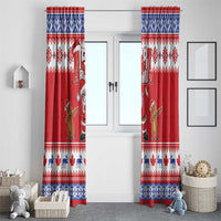 Canada Christmas Window Curtain Dabbing Santa Groundhog Funny Style LT05 - Wonder Print Shop