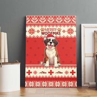 Switzerland Christmas Canvas Wall Art Cute Saint Bernard Merry Woofmas LT05 - Wonder Print Shop