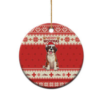 Switzerland Christmas Ceramic Ornament Cute Saint Bernard Merry Woofmas LT05 - Wonder Print Shop