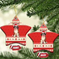 Switzerland Christmas Ceramic Ornament Cute Saint Bernard Merry Woofmas LT05 - Wonder Print Shop