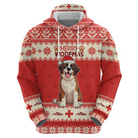 Switzerland Christmas Hoodie Cute Saint Bernard Merry Woofmas LT05 - Wonder Print Shop