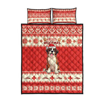 Switzerland Christmas Quilt Bed Set Cute Saint Bernard Merry Woofmas LT05 - Wonder Print Shop