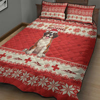 Switzerland Christmas Quilt Bed Set Cute Saint Bernard Merry Woofmas LT05 - Wonder Print Shop