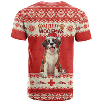 Switzerland Christmas T Shirt Cute Saint Bernard Merry Woofmas LT05 - Wonder Print Shop