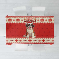 Switzerland Christmas Tablecloth Cute Saint Bernard Merry Woofmas LT05 - Wonder Print Shop
