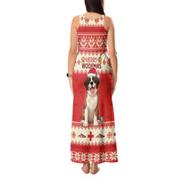Switzerland Christmas Tank Maxi Dress Cute Saint Bernard Merry Woofmas LT05 - Wonder Print Shop