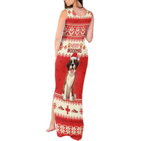 Switzerland Christmas Tank Maxi Dress Cute Saint Bernard Merry Woofmas LT05 - Wonder Print Shop