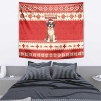 Switzerland Christmas Tapestry Cute Saint Bernard Merry Woofmas LT05 - Wonder Print Shop