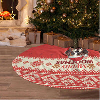 Switzerland Christmas Tree Skirt Cute Saint Bernard Merry Woofmas LT05 - Wonder Print Shop