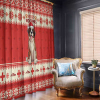 Switzerland Christmas Window Curtain Cute Saint Bernard Merry Woofmas LT05 - Wonder Print Shop