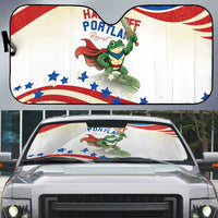 Hands Off Portland Auto Sun Shade Resist Frog - Wonder Print Shop