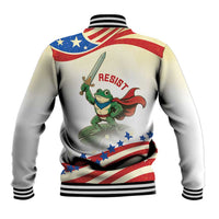 Hands Off Portland Baseball Jacket Resist Frog - Wonder Print Shop