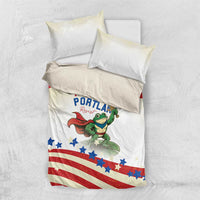 Hands Off Portland Bedding Set Resist Frog - Wonder Print Shop