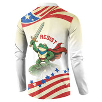 Hands Off Portland Button Sweatshirt Resist Frog - Wonder Print Shop