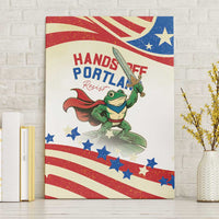 Hands Off Portland Canvas Wall Art Resist Frog - Wonder Print Shop