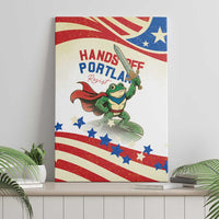 Hands Off Portland Canvas Wall Art Resist Frog - Wonder Print Shop