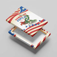 Hands Off Portland Canvas Wall Art Resist Frog - Wonder Print Shop
