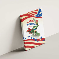 Hands Off Portland Canvas Wall Art Resist Frog - Wonder Print Shop