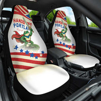 Hands Off Portland Car Seat Cover Resist Frog - Wonder Print Shop