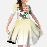 Hands Off Portland Family Matching Off Shoulder Maxi Dress and Hawaiian Shirt Resist Frog - Wonder Print Shop