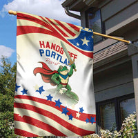 Hands Off Portland Garden Flag Resist Frog - Wonder Print Shop