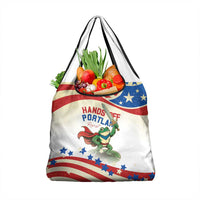 Hands Off Portland Grocery Bag Resist Frog - Wonder Print Shop
