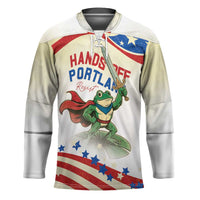 Hands Off Portland Hockey Jersey Resist Frog - Wonder Print Shop