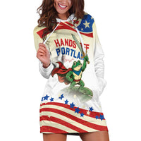Hands Off Portland Hoodie Dress Resist Frog - Wonder Print Shop
