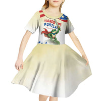 Hands Off Portland Kid Short Sleeve Dress Resist Frog - Wonder Print Shop
