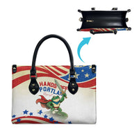Hands Off Portland Leather Bag Resist Frog - Wonder Print Shop
