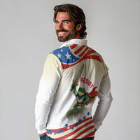 Hands Off Portland Long Sleeve Polo Shirt Resist Frog - Wonder Print Shop