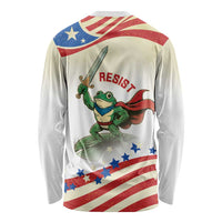 Hands Off Portland Long Sleeve Shirt Resist Frog - Wonder Print Shop