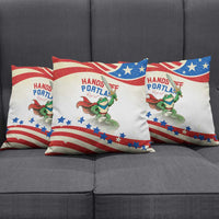 Hands Off Portland Pillow Cover Resist Frog - Wonder Print Shop