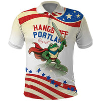 Hands Off Portland Polo Shirt Resist Frog - Wonder Print Shop