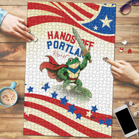 Hands Off Portland Puzzle Resist Frog - Wonder Print Shop