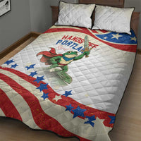Hands Off Portland Quilt Bed Set Resist Frog - Wonder Print Shop