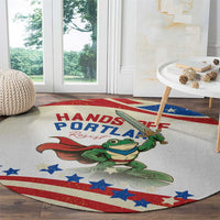 Hands Off Portland Round Carpet Resist Frog - Wonder Print Shop
