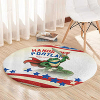 Hands Off Portland Round Carpet Resist Frog - Wonder Print Shop