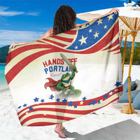 Hands Off Portland Sarong Resist Frog - Wonder Print Shop