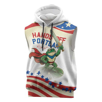 Hands Off Portland Sleeveless Hoodie Resist Frog - Wonder Print Shop