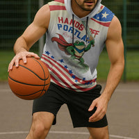 Hands Off Portland Sleeveless Hoodie Resist Frog - Wonder Print Shop