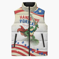 Hands Off Portland Sleeveless Puffer Jacket Resist Frog - Wonder Print Shop