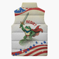 Hands Off Portland Sleeveless Puffer Jacket Resist Frog - Wonder Print Shop