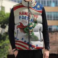 Hands Off Portland Sleeveless Puffer Jacket Resist Frog - Wonder Print Shop