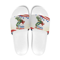 Hands Off Portland Slide Sandals Resist Frog - Wonder Print Shop