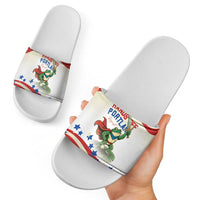 Hands Off Portland Slide Sandals Resist Frog - Wonder Print Shop