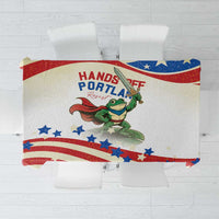 Hands Off Portland Tablecloth Resist Frog - Wonder Print Shop