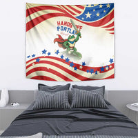 Hands Off Portland Tapestry Resist Frog - Wonder Print Shop