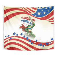 Hands Off Portland Tapestry Resist Frog - Wonder Print Shop